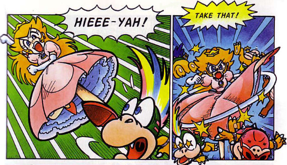 it-started-to-rain:  Part of the Super Mario Adventures comic (1992), read it here!