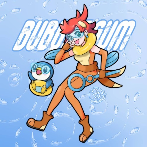 Bubblegum Girl. #pokemon #magicalgirl #piplup #buizel #pkmnarthttps://www.instagram.com/p/CV6gOUkN