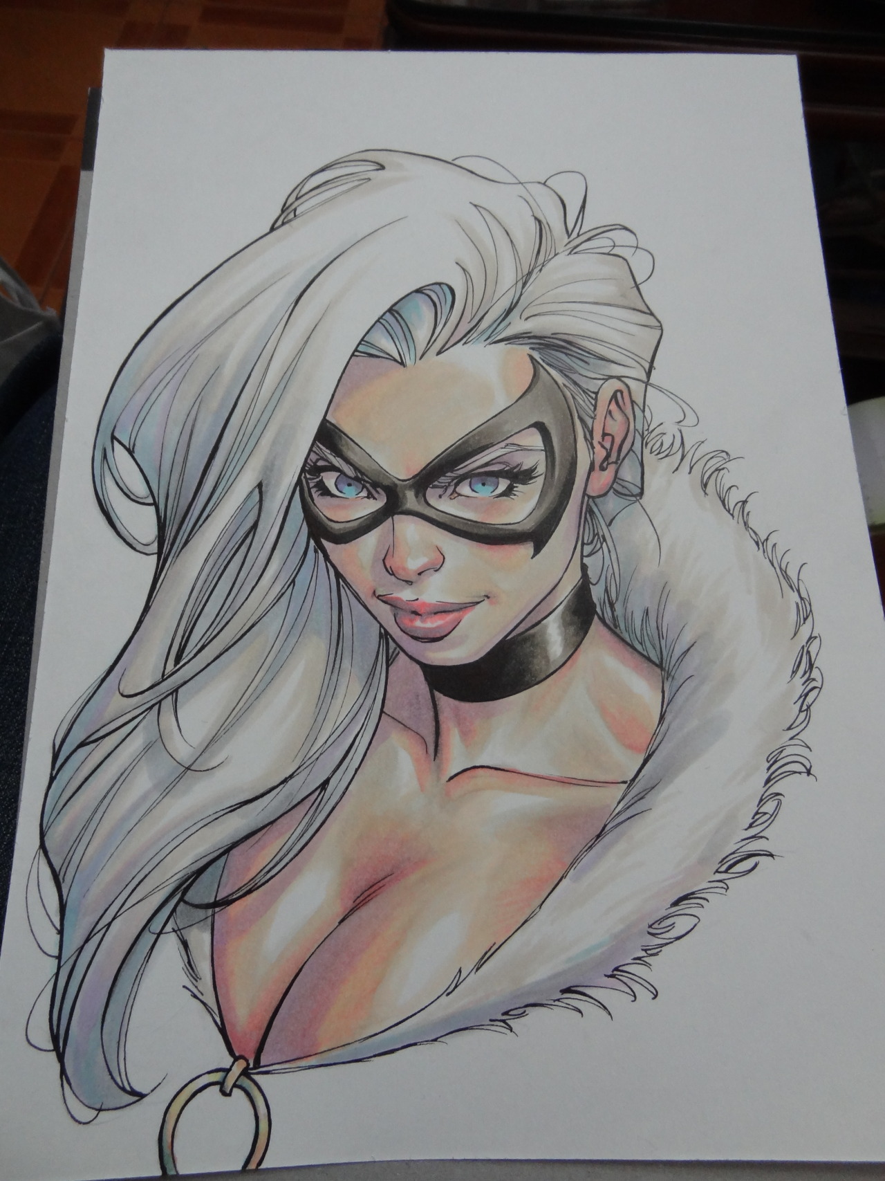 davidyardin:  Black Cat - Oz Comic Con Adelaide (mostly) Mepxy Marker sketch, with