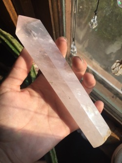 stolenfootprints:  Trying to decide if I want to sell of keep this gorgeous rose quartz!! Ah it’s so pretty these pictures do it no justice! Think I’m going to let it sit in my personal collection for a while- but if you’re super interested feel