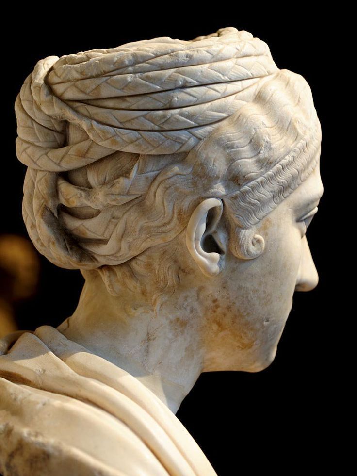 The Ancient World — Elaborate hairstyles of ancient Rome 1. Bust of a...