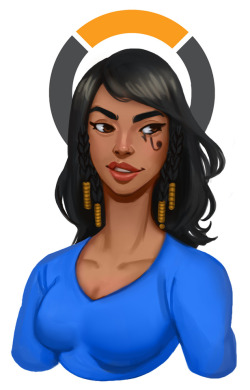drawingchallenger: Painted over an old Pharah sketch.  I miss playing her now that I’m always playing Moira  ♥ 