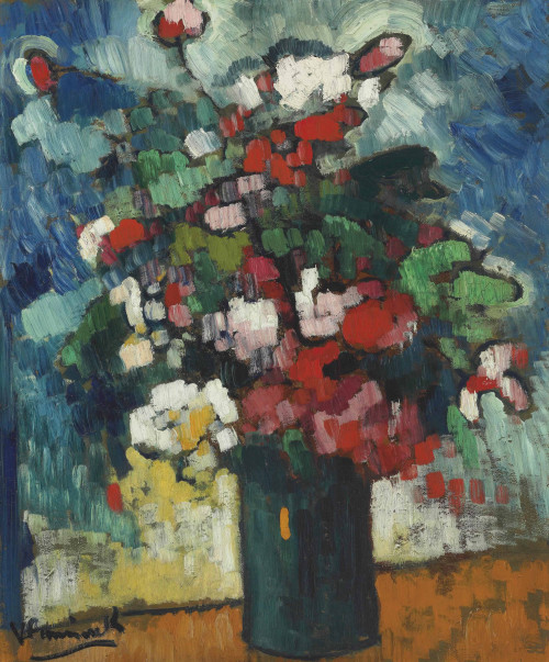 lawrenceleemagnuson:  Maurice de Vlaminck (1876-1958) Bouquet de fleurs (1905-1906)oil on board 54.2 x 44.4 cm