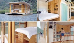 tinyhouseamerica:  A tiny houseboat.