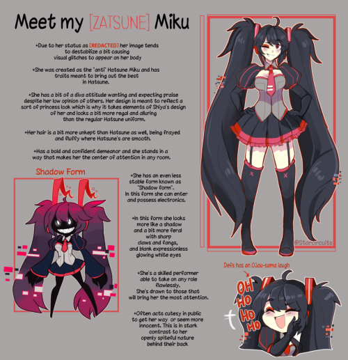 More about my Zatsune!! I want to do more of these for each of my interpretations of the characters 