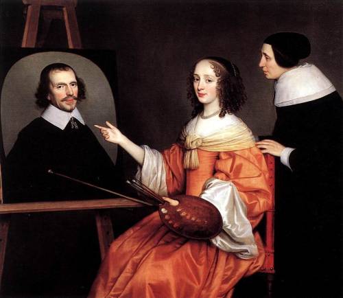 Margareta Maria de Roodere and Her Parents (1652) Gerard van Honthorst