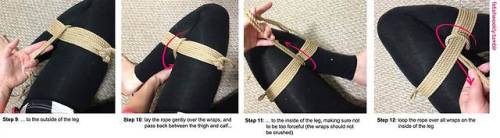 Shibari Tutorial: Leg Wrap♥ Always practice cautious kink! Have your sheers ready in case of 
