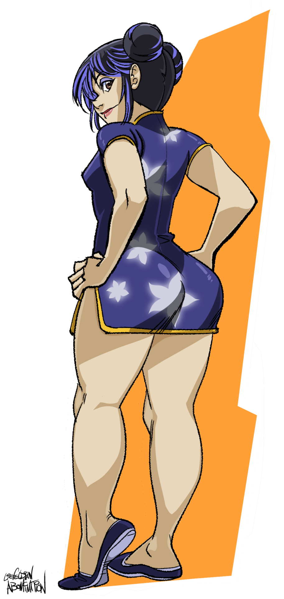 liefeldianabomination:  Drawthread  GoGo Tamago sporting a Cheongsam/Qipao 