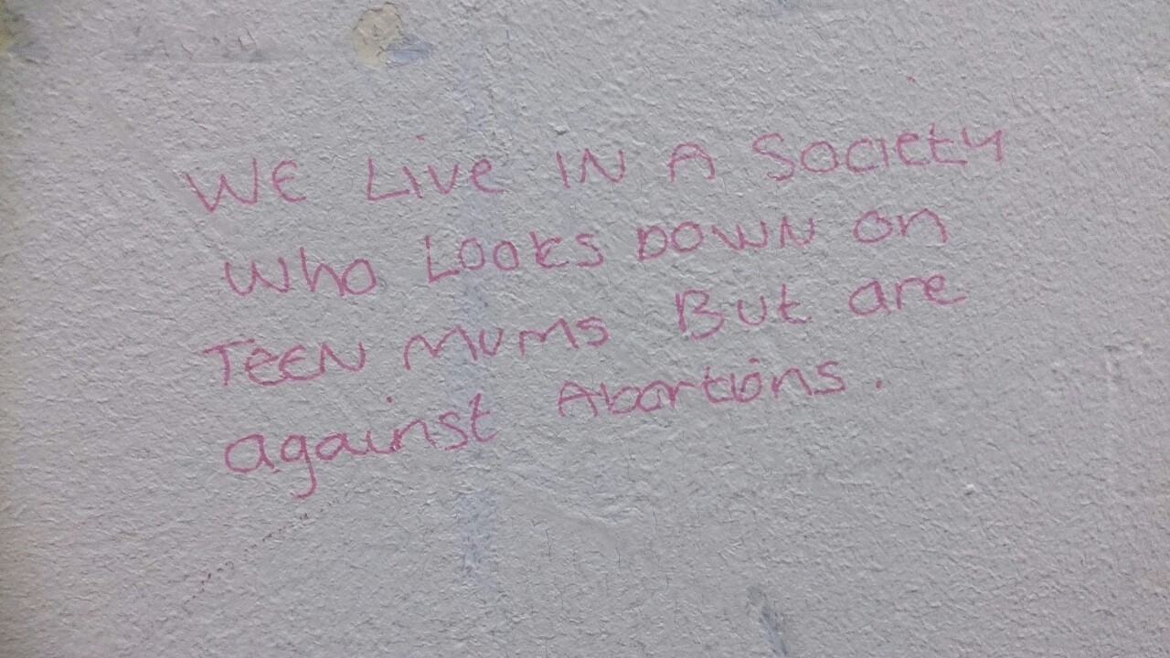 easyvirgin:  saw this in a toilet stall today wow this is so deep for toilet stall