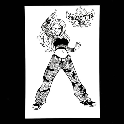 #Inktober Day 23 Yes, I am posting these in November, but f#%k your Rules, man, it’s Lita!