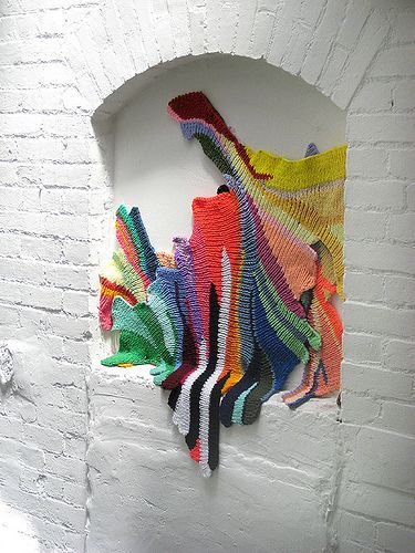 Art Installation knitted by Valerie Anne Molnar