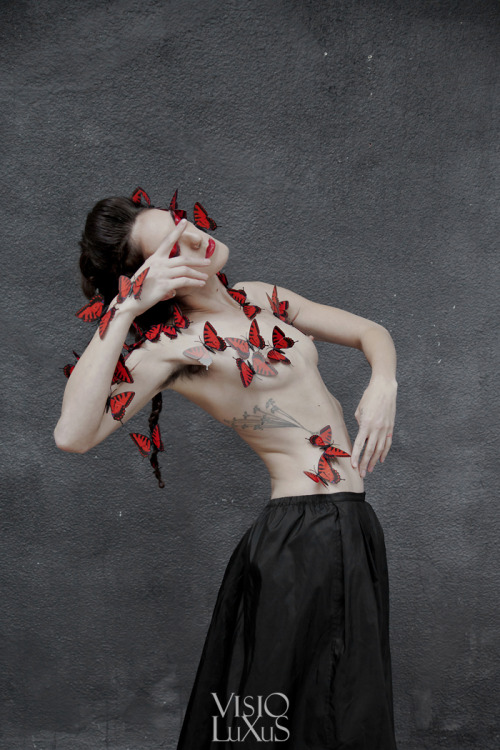 visioluxus:  Red ButterfliesModel: jacsfishburneMuah: thebirdbones