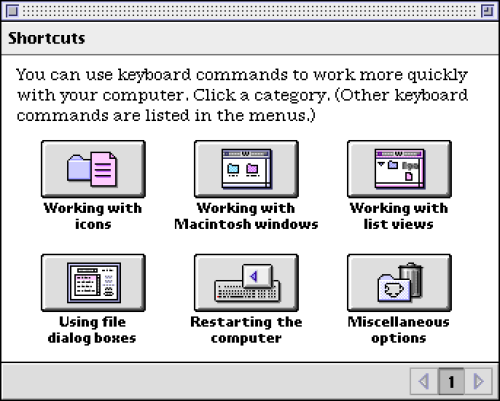 never-obsolete:  Mac OS 7 - Shortcuts