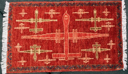 fuckyeahsouthasia: Drones on Rugs When it comes to what to depict on rugs, Afghan weavers traditiona