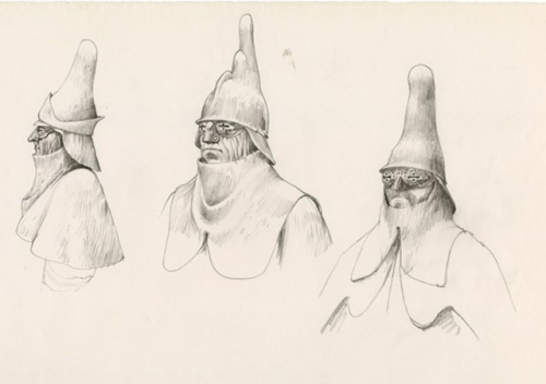Sketches for various Jabba’s Palace patrons and regulars, by Ralph McQuarrie. (The last image is an 