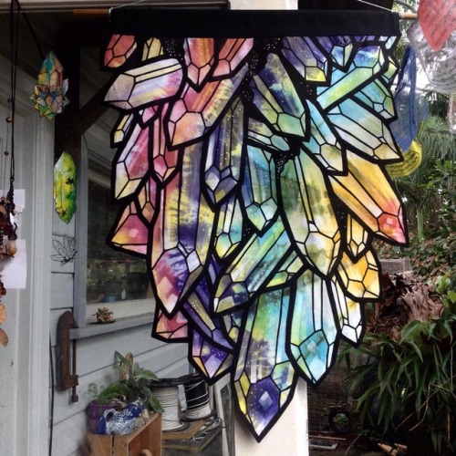 sosuperawesome:  Crystal Wall Hangings by The Silica Style Co on Etsy See our ‘crystals’
