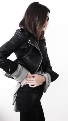 thestylexplorer:BLack Faux Leather Belted Moto Jacket With Zipper &gt;&gt; 