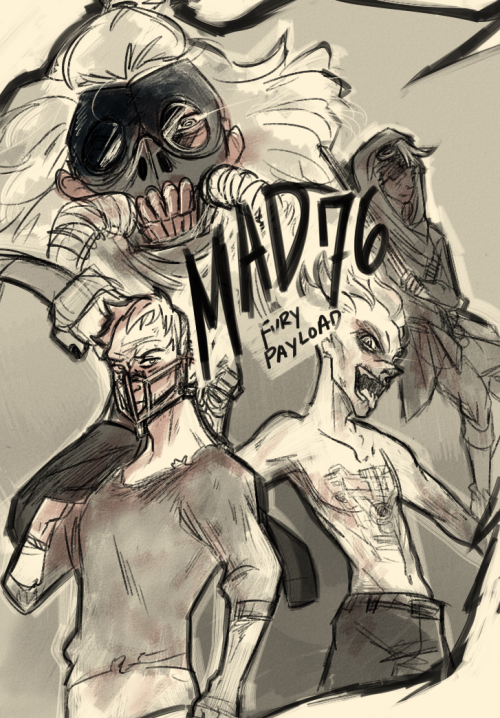 the final prompts from Inktoberwatch were “favorite Offense, Defense, Tank, and Support in a hallowe