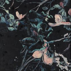 blastedheath:  Ola Billgren (Swedish, 1940-2001), Nattlig växt III [Nocturnal plant III], 1991. Oil on canvas, 162 x 162 cm. 