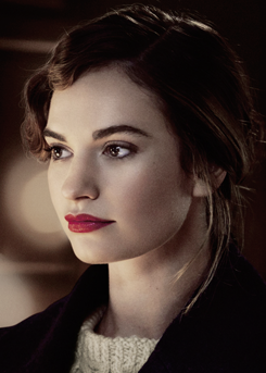 lilyjamessource:  Lily James as Betty Dawson in the Burberry holiday advert The Tale of Thomas Burbe