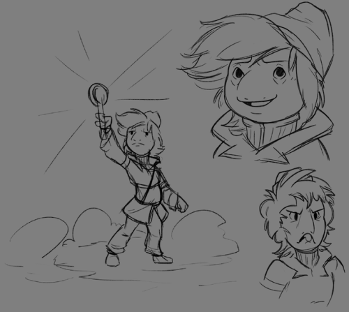 Can’t just draw Deet without also including her courageous  protector Hup! Greatest Paladin in all o