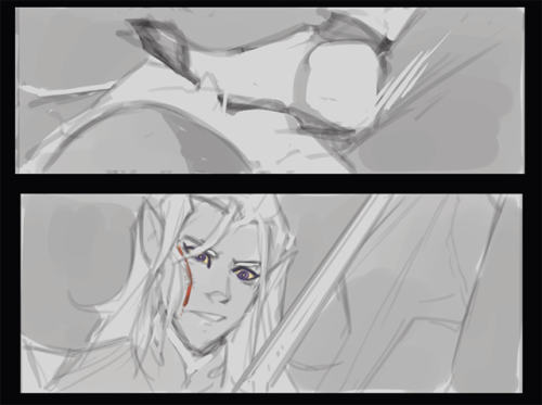 triangle-art-jw:“You? A Human? Make me bleed?” Theory on how Shiro loses his arm? :D :D :0  I don’
