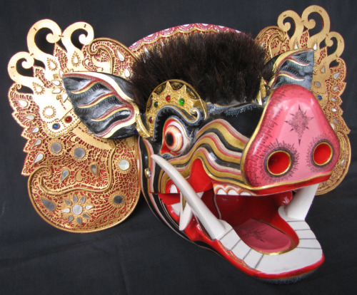 Barong Bangkal or Boar Barong, mask from Bali