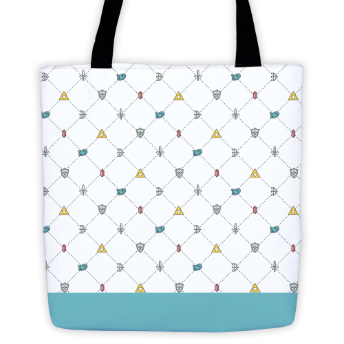 geek-studio:  Full Line of Studio Tote Bags!So far we have designs based on Avengers, Supernatural, Steven Universe, Legend of Zelda, and Pokemon. Do you have any suggestions for more fandom patterns to make into shirts and bags?  Yes they have in black!
