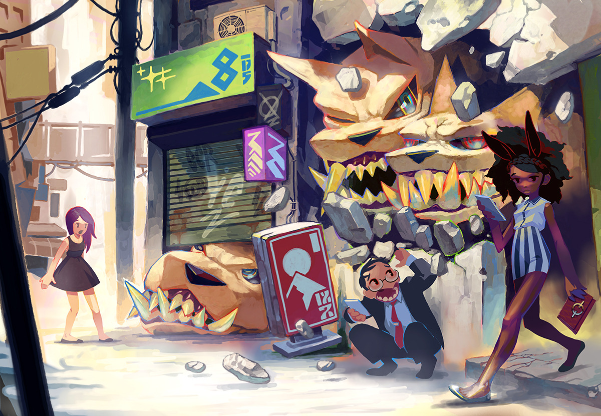 electricniw:  Just finished my painting for Monsters and Dames.  Hoping it gets