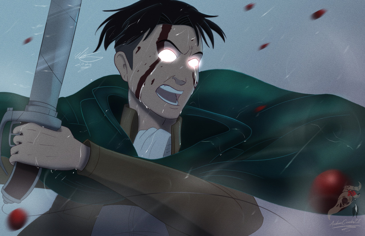 2nd post, I forgot to blur the shades so it looked better. I can’t decide though.  #attack on titan #AOT#LEVI ACKERMAN#Levi#no regrets#tears#rain#fanart#sad #hes in so much pain!