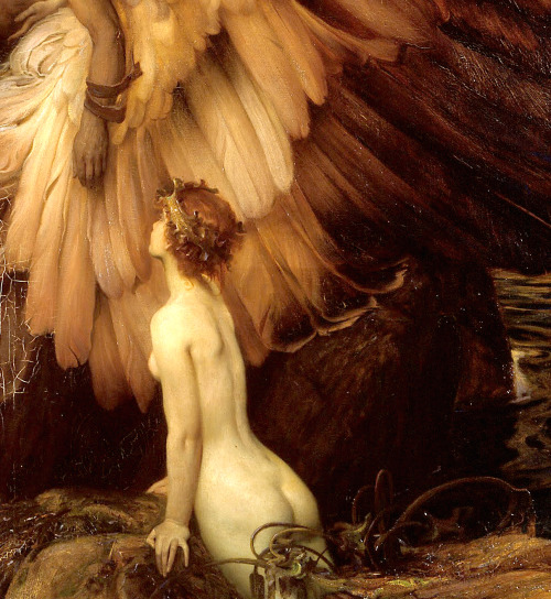 semiramisbabylonianqueen: Herbert Draper , The lament for Icarus ,1898