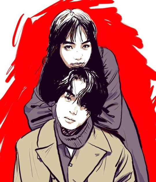 似顔絵小松菜奈さんと菅田将暉さん 似顔絵 イラスト イラストレーション 女優 モデル 小松菜奈 俳優 菅田将暉 スダナナ Caricature I Like Likeness Terarin08