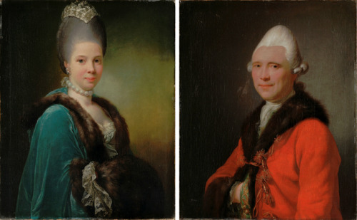1772 Jens Juel - Otto Christopher von Munthe af Morgenstierne and his wife Christine Bodilla Birgitt