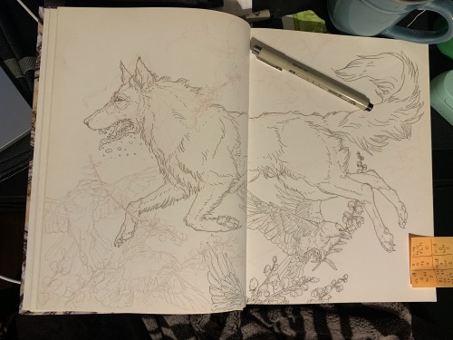 Another work in progress, this time just a sketchbook page. Still trying to decide if I want to add 