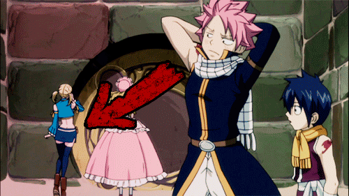 Looking at Lucy’s butt Natsu?(;