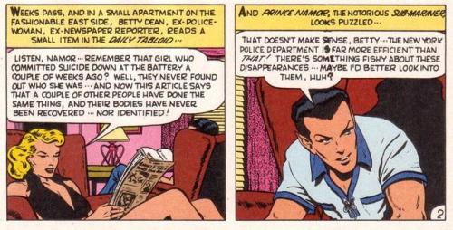 imperiuswrecked:Young Men comics #24, 25, & 27Namor’s teen years were full of interesting fashio
