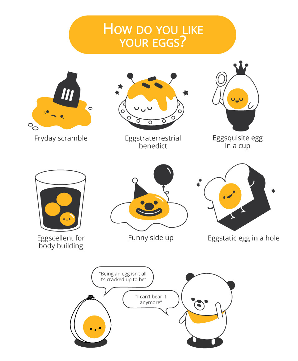ROSEY CHEEKES — Egg puns