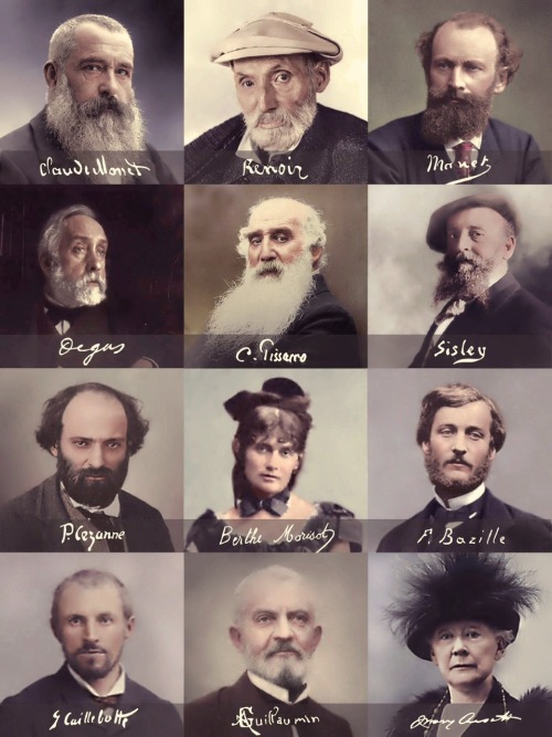 painters-in-color:  French Impressionists and their signatures.