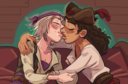 spacedlexi: someone asked me when i was gonna draw more pirate au and i said “idk” 