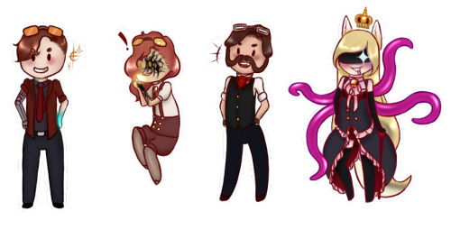 lotteje13: chibi’s galore… since i have an artblock lol… from left to right @xera-phin @meyecy noxi