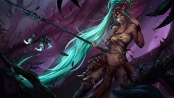 art-of-cg-girls:  LOL HAlloween tribute 2015 -Blue Flame Nidalee by CGlas