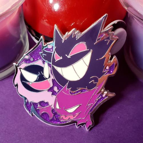 retrogamingblog2:Ghost Pokemon Pins made by Spectrolite