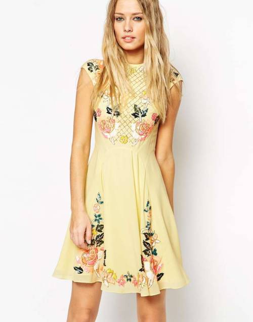 floral-floral-floral: Needle &amp; Thread Embellished Floral Circle Dress