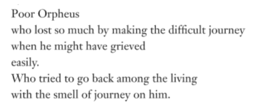 soracities:Jack Gilbert, from “Malvolio in San Francisco”, Collected Poems[Text ID: “Poor Orpheuswho