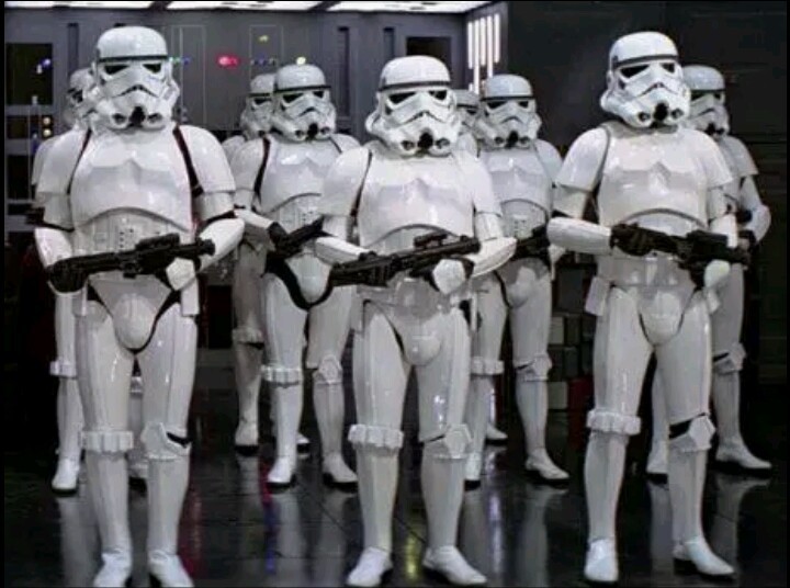 overdouche:  Stormtroopers after a fun day of paintball