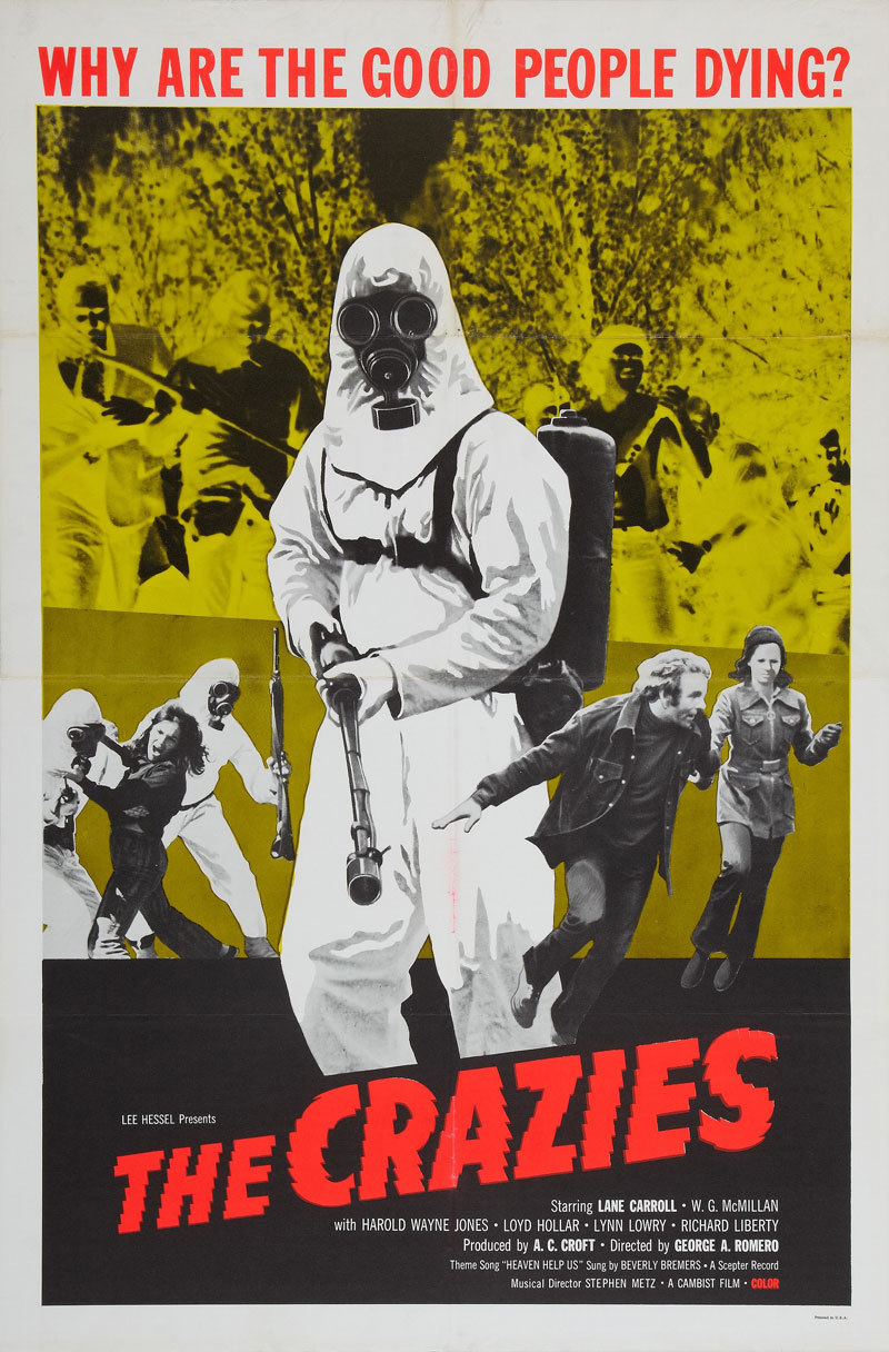 US one sheet for THE CRAZIES (George A. Romero, USA, 1973)
Designer: unknown
Poster source: Heritage Auctions
R.I.P. George Romero.