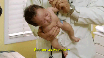 the-headless-king:  trynagetmylifetogether:  kween-geetaaa:  ladycreep:  sizvideos:  A pediatrician shows how to calm a crying baby (Video)  Babies are weird. I don’t like that they cry a lot. I cry a lot and I can’t have that kind of competition