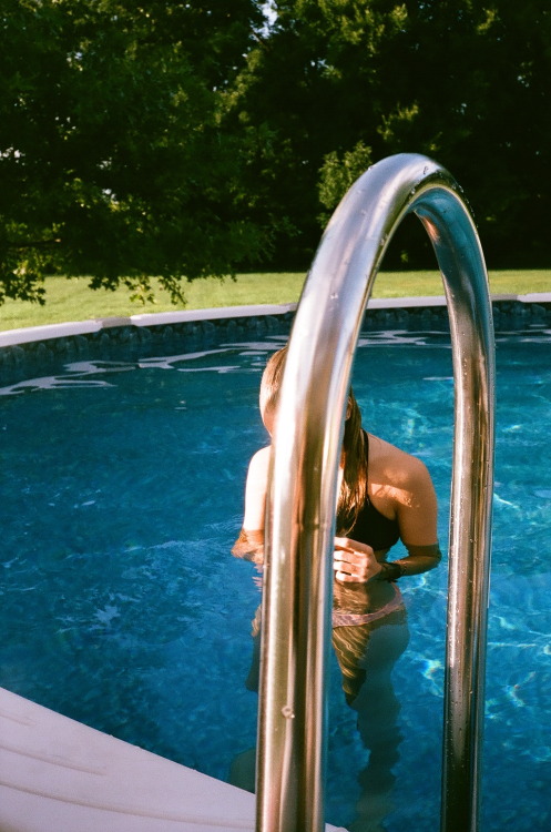 my nana by lake michigan/my sister in the pool / 35mm film aug 16