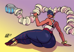 dizzydizzydemon: Howdy, folks. I’m back. Have a drawing of the lady from ARMS. 