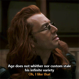 mizgnomer:Crowley vs. The Tenth Doctor - Parallels(both as played by David Tennant)